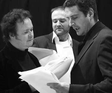 From left; Calum Beaton, Mark Kydd and James Watson in 'King Arthur'